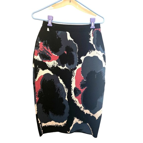 TIMO WEILAND Pull-on Stretch Knit Pencil Deedra Skirt Graphic Print Size M - Picture 1 of 3